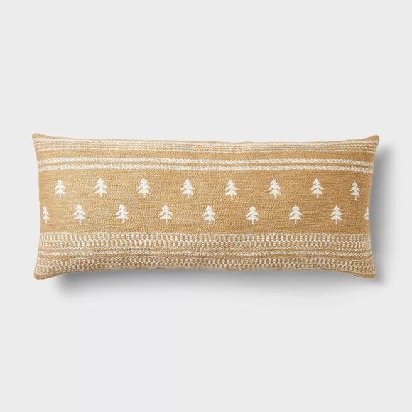 Lumbar Woven Tree Pillow Camel – Threshold Studio McGee, Target Christmas 2023 - Picture 1 of 6